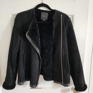 Theory Black Shearling Jacket